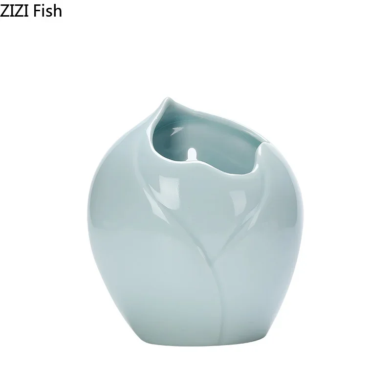 Ceramics Wall Hanging Vases Water Drops Wall Vase Ornaments No-punching Hydroponics Flower Insert Room Background Home Decor 5