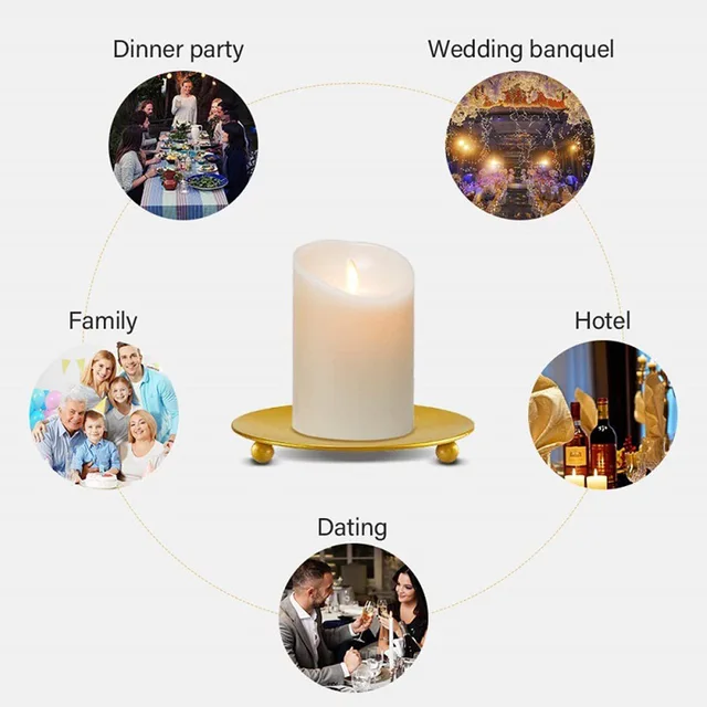 7/11cm Iron Plate Candle Holder Pillar Art Decorative Pedestal For Wedding Party Spa Candelabra Art Gift Home Decor 6