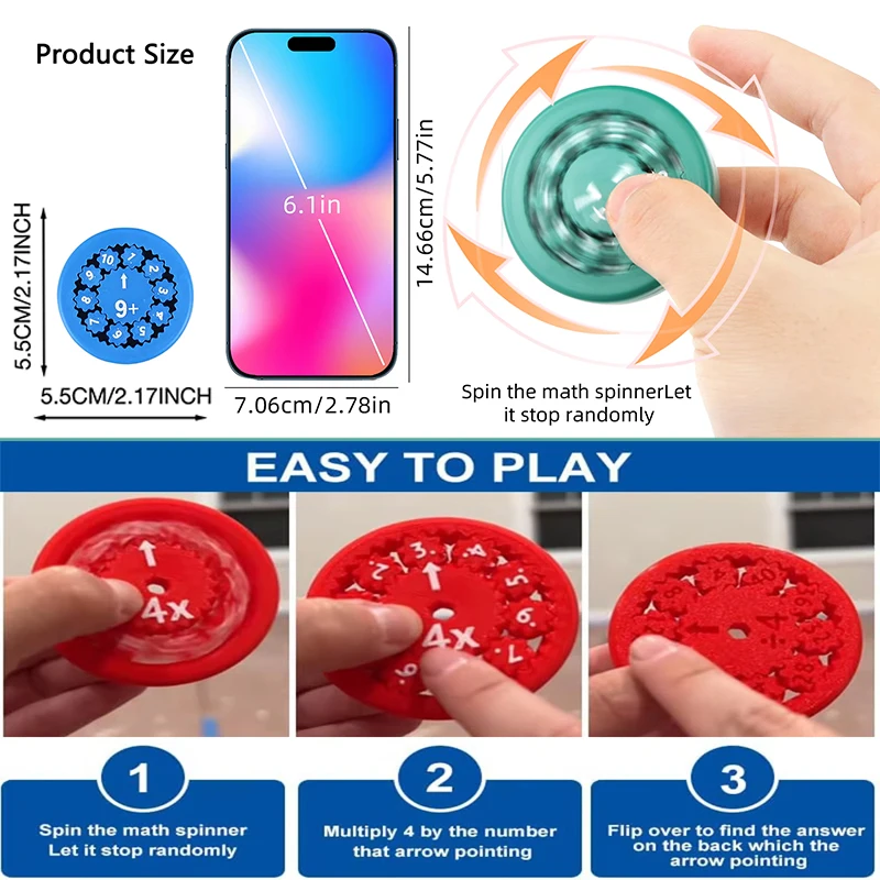 ABS Math Fidget Spinners Kids Toy for Preschool Education