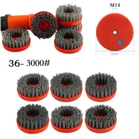 1PC 4Inch Circular Antique Abrasive Brush Stone Granite Polishing Cleaning M14 Abrasive Tools Nylon Brush