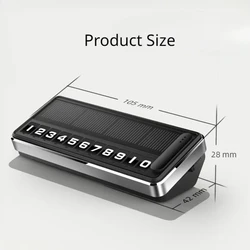 Solar - Powered LED Temporary Parking Number Plate with Hidden Display (Black)