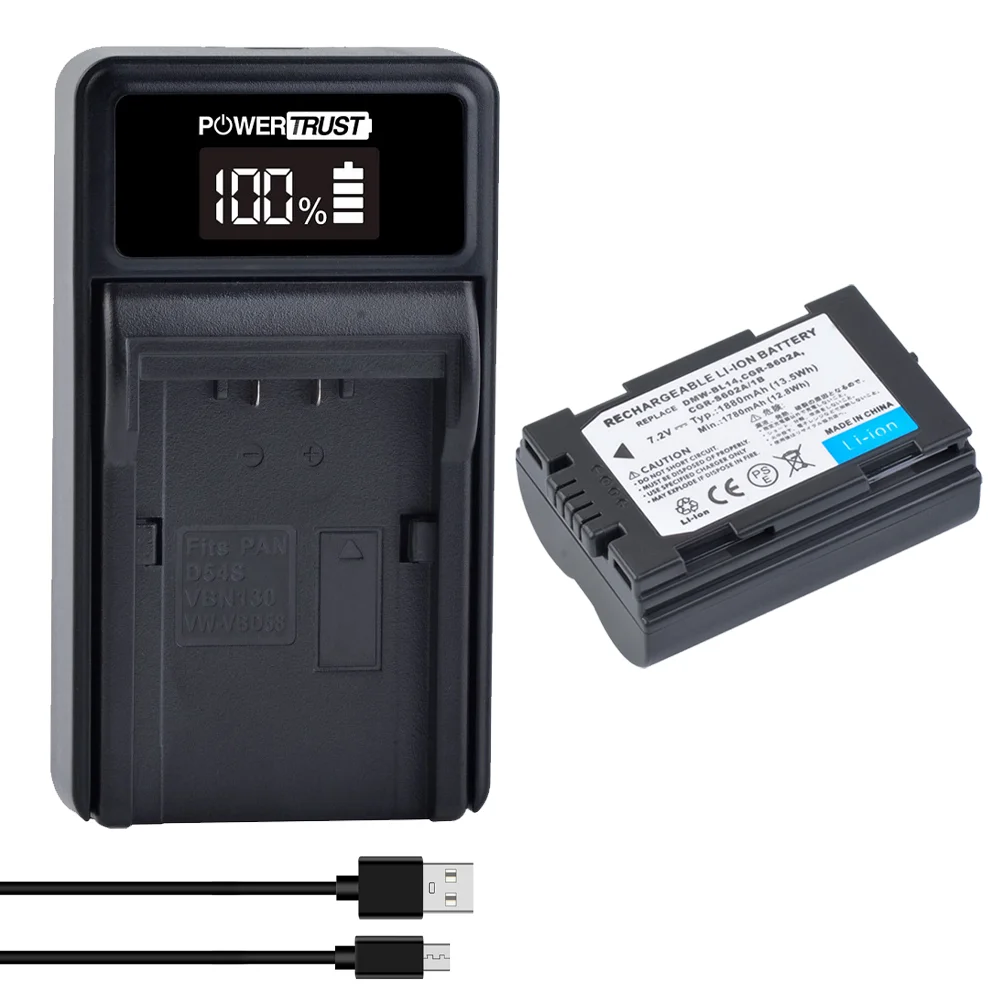 バッテリーおよびUSB充電器,Panasonic lumix,CGR-S602, DMW-BL14