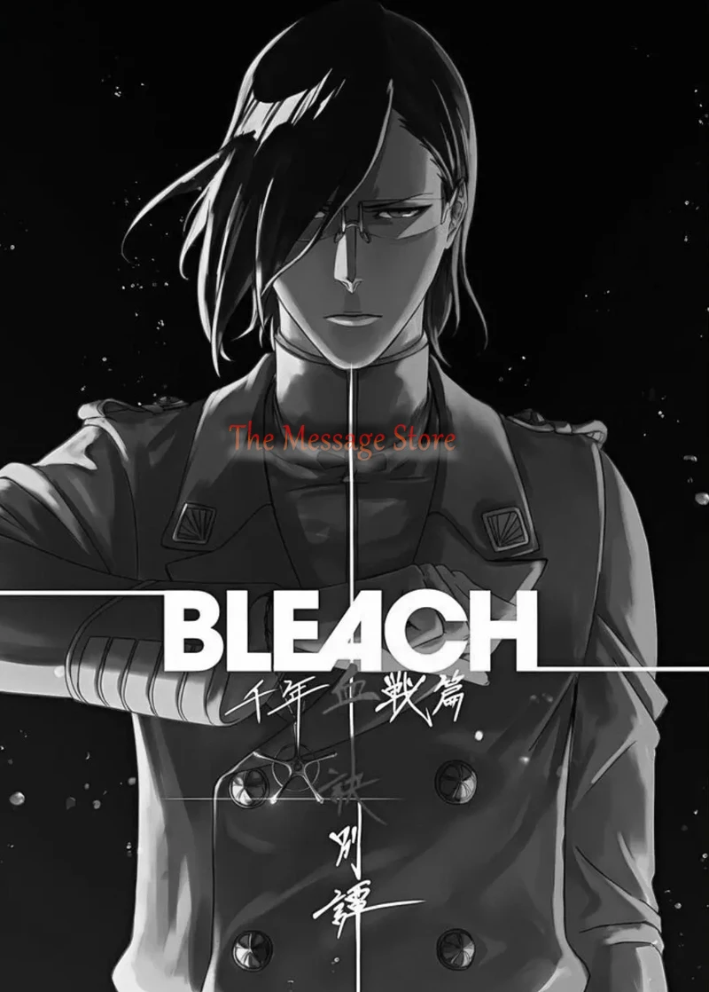 Japanese Manga Bleach Black and White Anime Characters Poster Canvas Print Wall Art