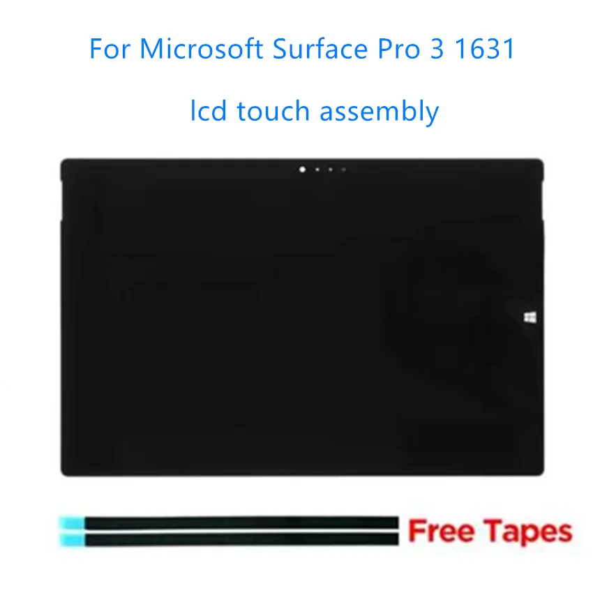 Écran LCD de rechange pour Microsoft Surface Pro 3 1631 V1.1 LTL120QL01-003 TOM12H20 12 LCD écran tactile numériseur Assemblée complète (Noir
