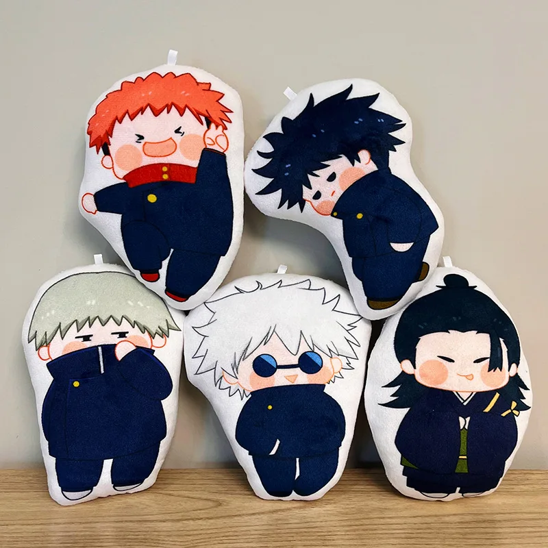 15/45cm Anime Jujutsu Kaisen Cushion Plush Pendant Satoru Gojo Yuji Megumi Car Back Cartoon Pillow Cute Doll
