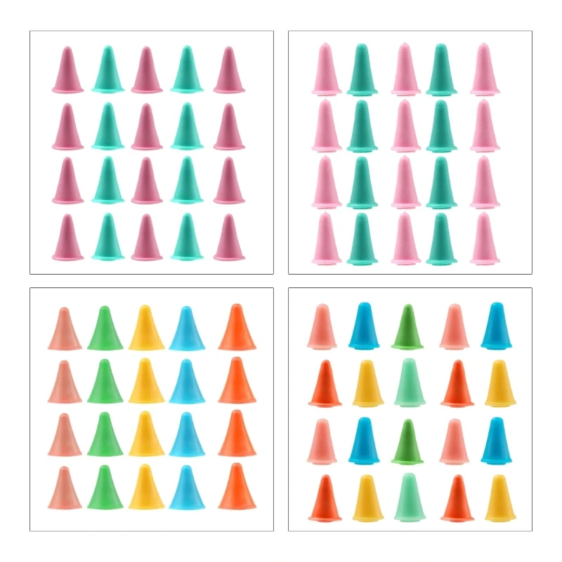 

20 шт. красочные защитные приспособления для вязальных игл, фиксаторы кончиков игл, держатель колпачка, милые защитные для игл