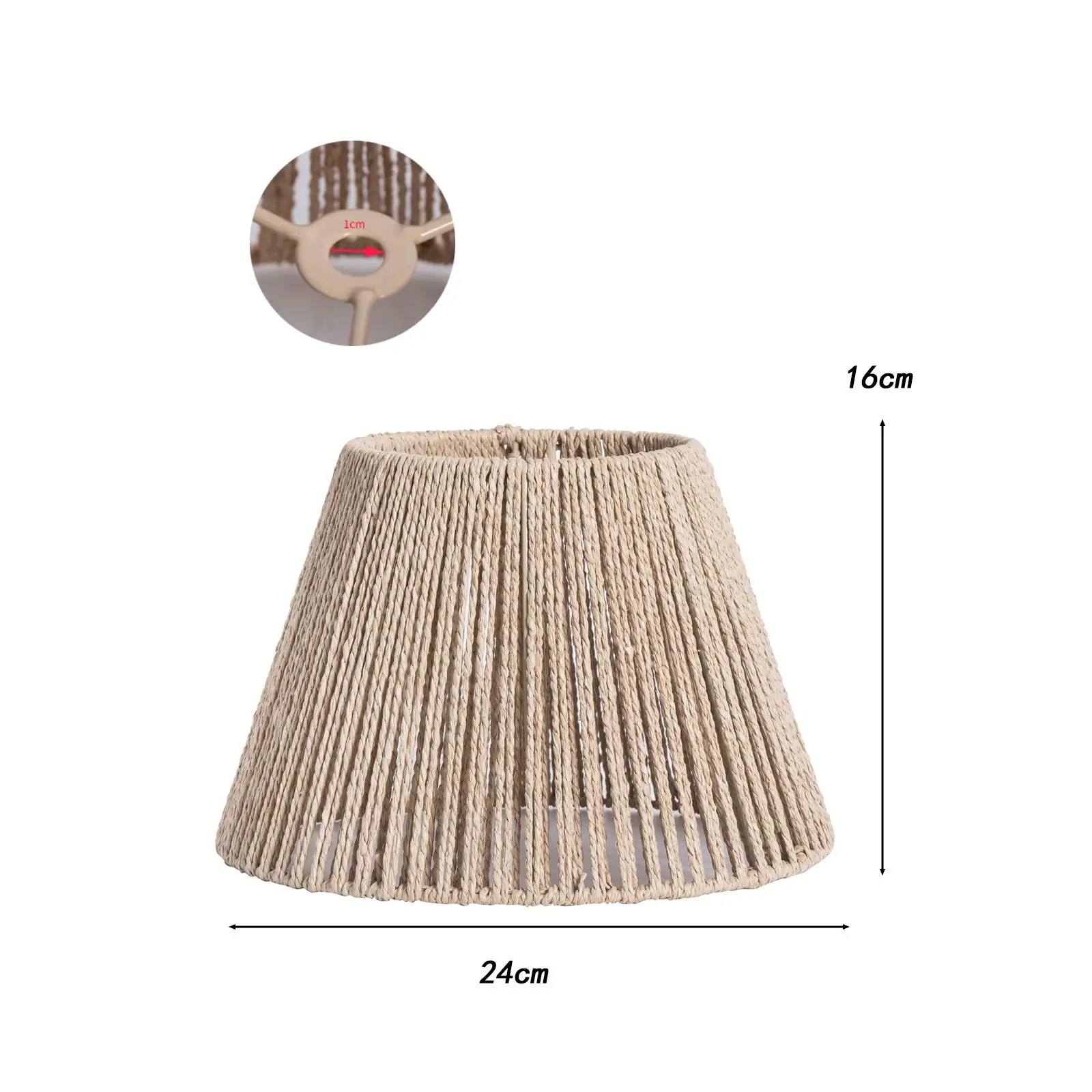 Ceiling Lantern Cover Elegant Pendant Light Fixture Rope Woven Lampshade for Restaurant Kitchen Bedroom Dining Room Living Room