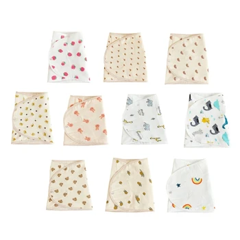 Upgraded Easy Wrap Swaddle Cotton Baby Wrap Newborn Wearable Swaddle Sleep Wrap Comfortable Wrap for 0-6 Month Infant 1
