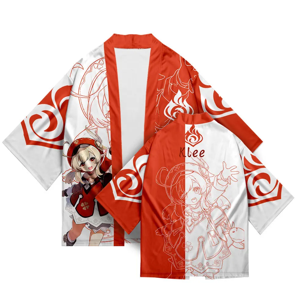 3D Yuanyuan Yuanshen Angle Kimono Cosplay Zhongri Print Qingke Lishen Feathers Surrounding Weather Summer