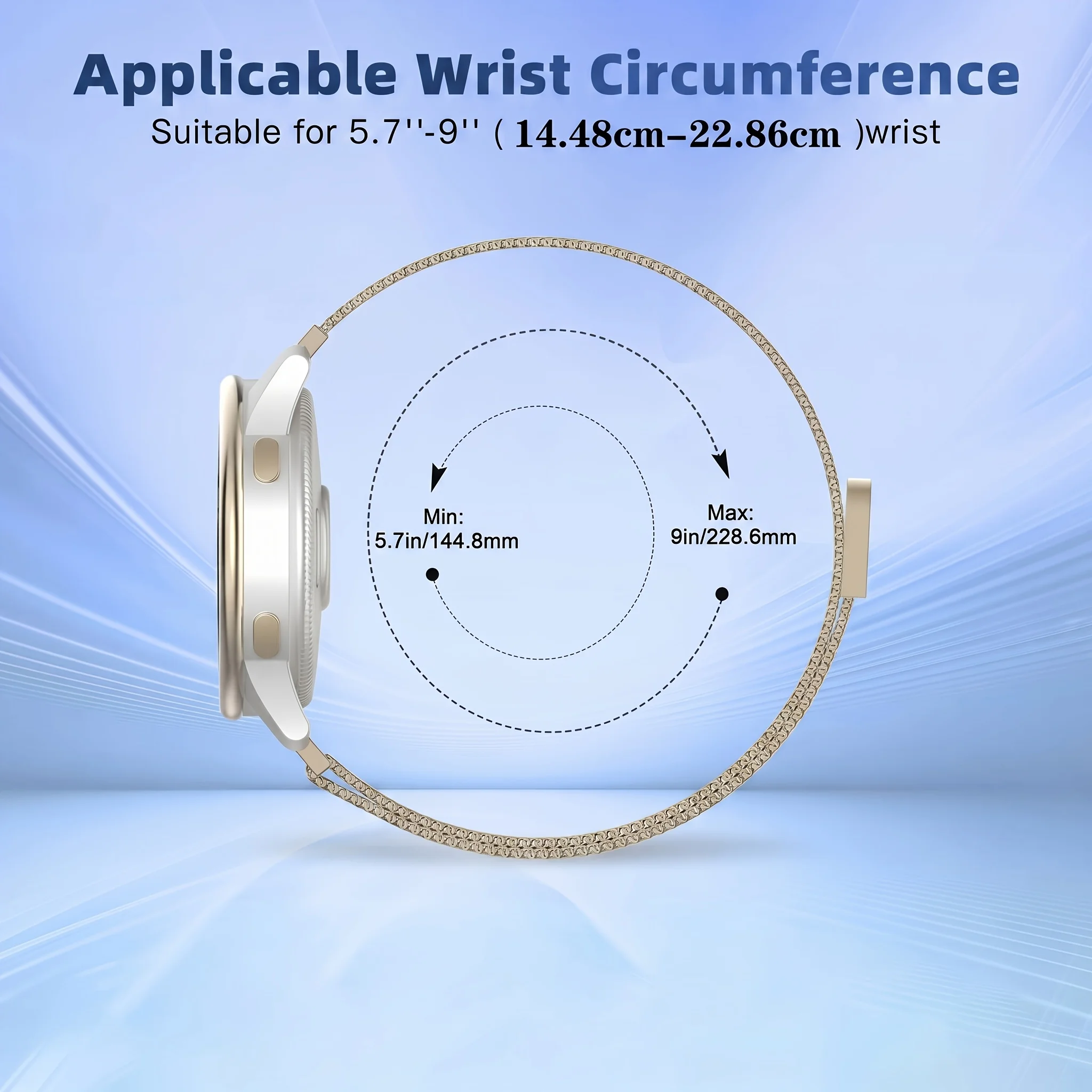 Premium 20mm Metal Magnetic Quick-Release Stainless Steel Mesh Strap