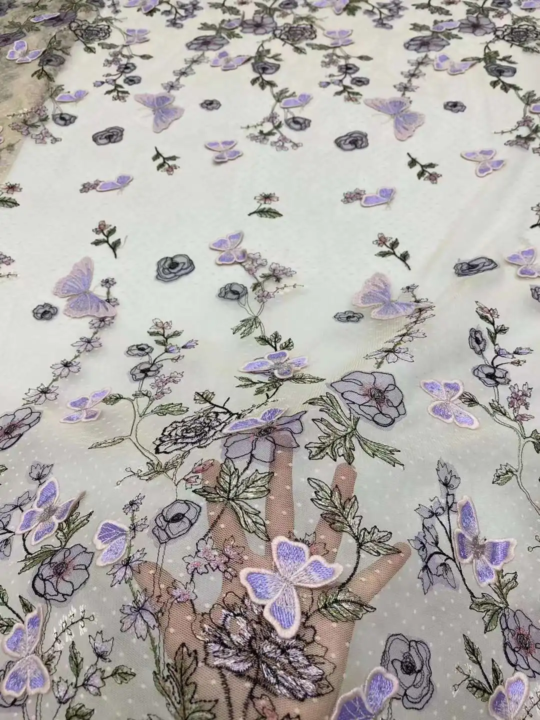 

Pretty 2024 Colorful Thread 3D Flowers Embroidery French Tulle Net Lace. African Fabric Lace For Evening Dresses Weddings