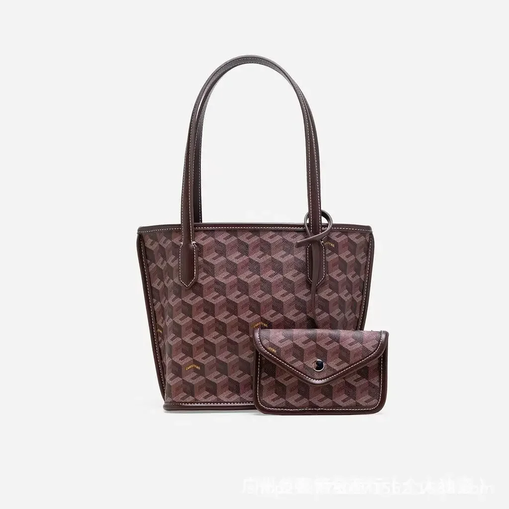 Mini Tote Bag Christy Ng Cross-Border Handbag Sturdy Handle Mother-Child Basket Design Canvas Lining Polyurethane Material 9 S97385e41611f477a87e045a3a8df5337A