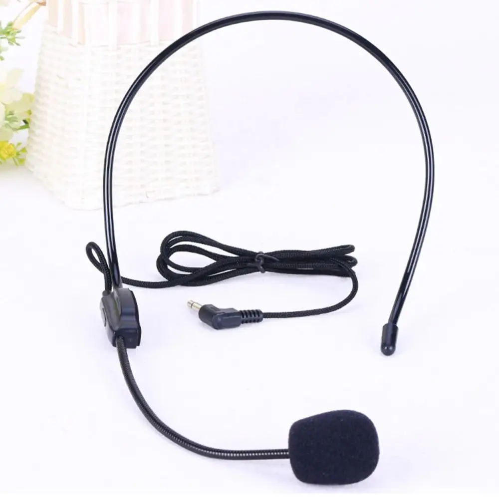 

Portable Wired Microphone Head-mounted 3.5mm Plug Headset Microphone Video Recording Teaching Stage Speaker Speech Headset Mic