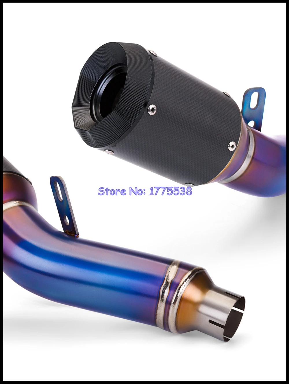 Titanium Alloy Carbon Fiber for Yamaha YZF-R6 2006-2024 Motorcycle Exhaust Slip-on Middle Link Pipe Escape Moto Muffler for R6 - Image 4