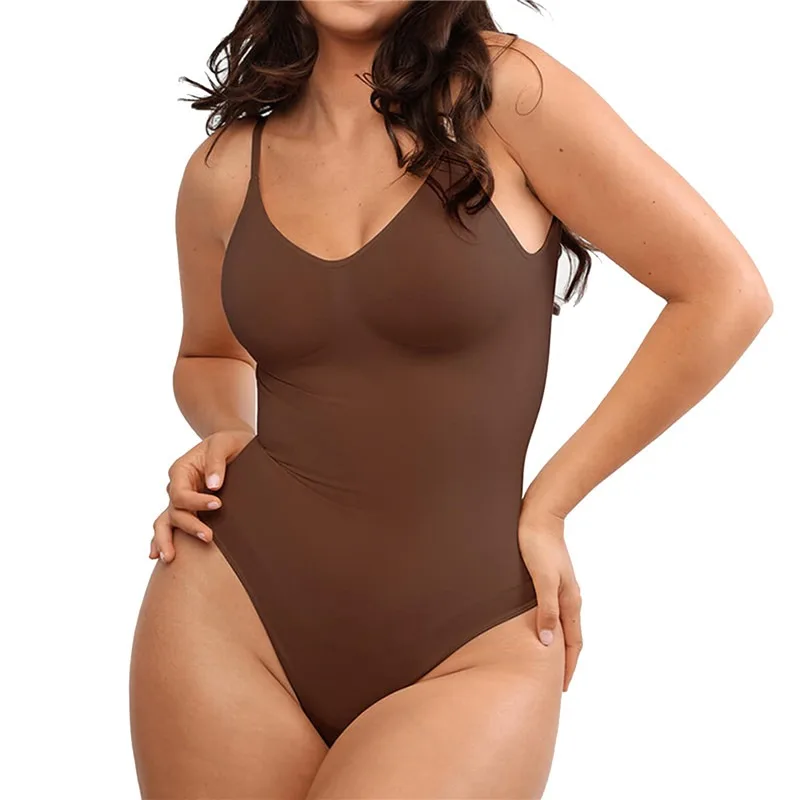 Skims Thong Low Back Seamless Bodysuit Dupes For Women Tummy