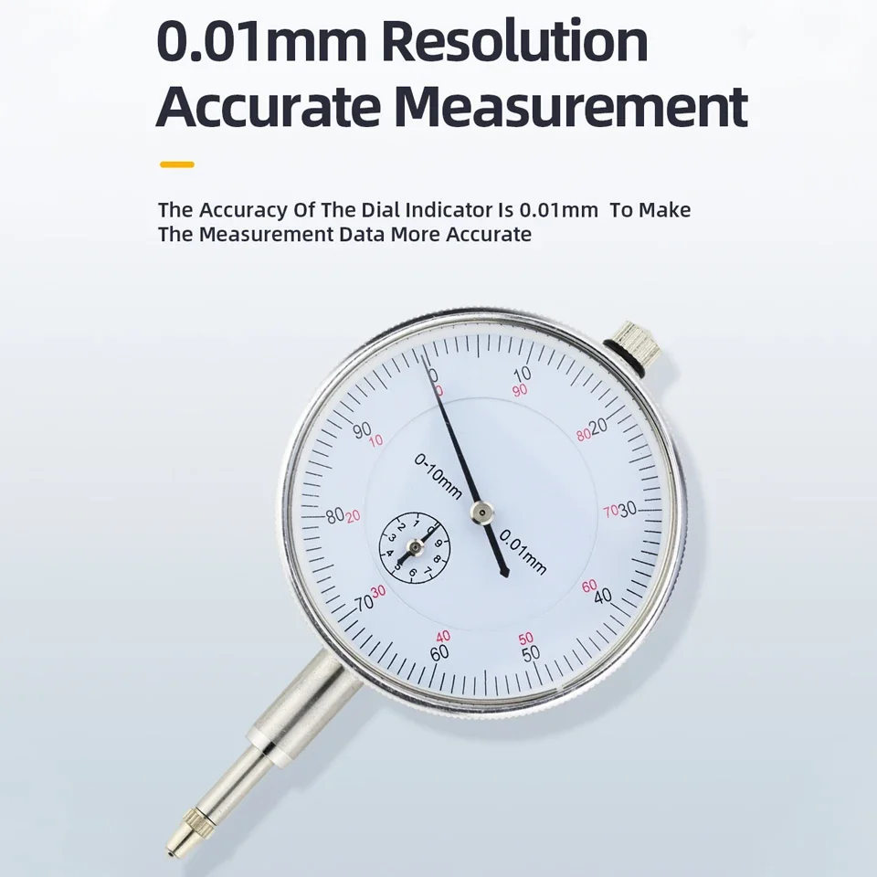 0-10mm 다이얼 표시기 정밀도 0.01mm 다이얼 보어 게이지 표시기 마이크로미터 도구, 시간 유형 표시기 측정 비교기