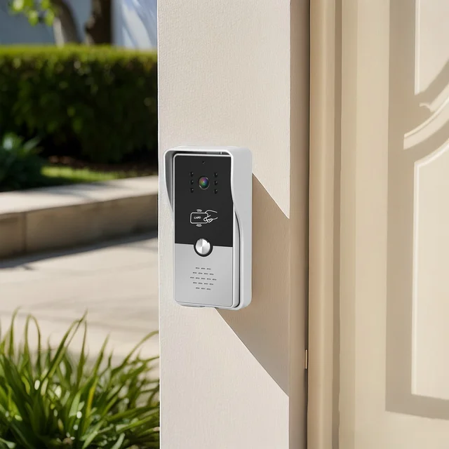 KARMEN Wired Video Doorbell Intercom System for Home Videophone Apartment Door Phone with Screen 7 Inch RFID Call Panel Unlock 5