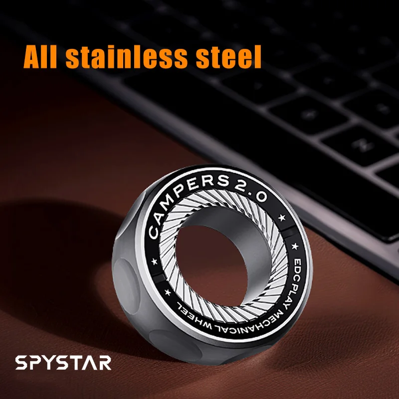 Fidget Toy Office Desk EDC Mechanic Ring Paragraph Fidget Spinner Fingertip Gyro Ratchet Magnetic Metal Adult Anti Stress Toy