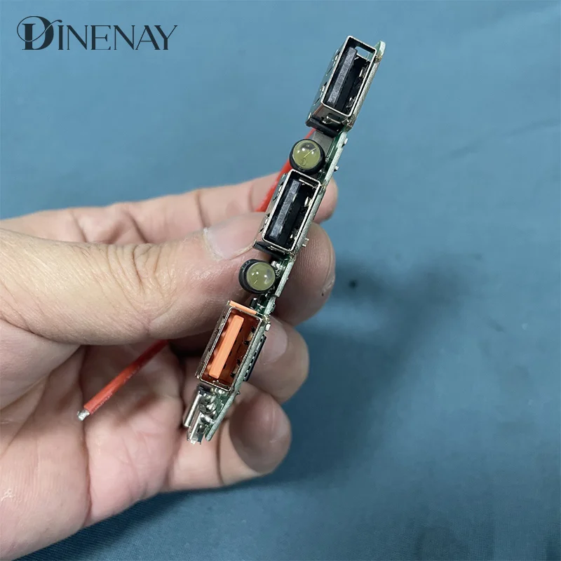 조명이 있는 빠른 충전 뱅크 모바일 전원 모듈, PD + QC 3 포트 USB 모바일 보조배터리 회로 기판