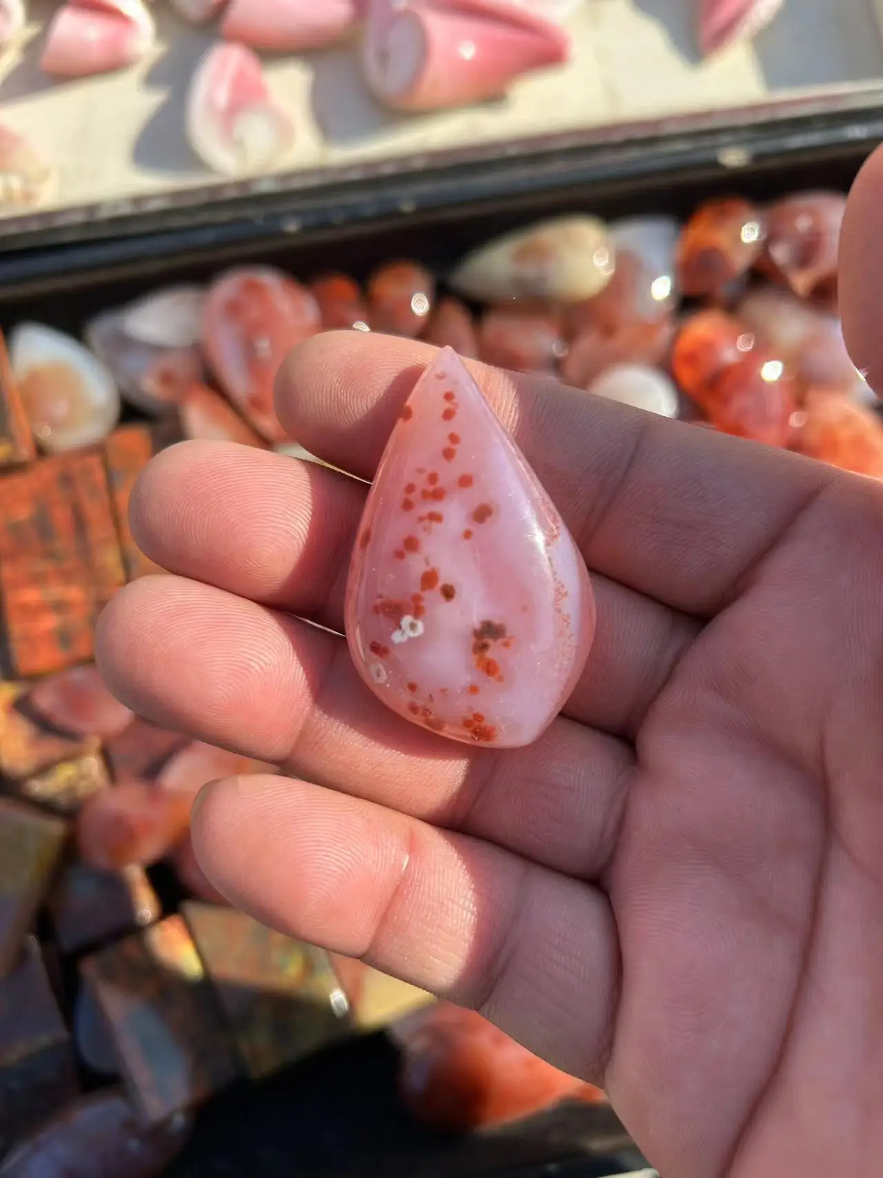 Natural Vermilion Crystal Pendant Water Drop Shape Men's And Women's Anti-Evil Decorative Play Collection Exquisite Shape