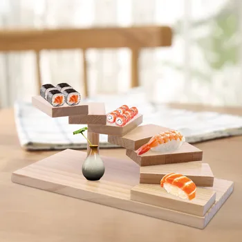 7 Step Wooden Sushi Display Stand 2