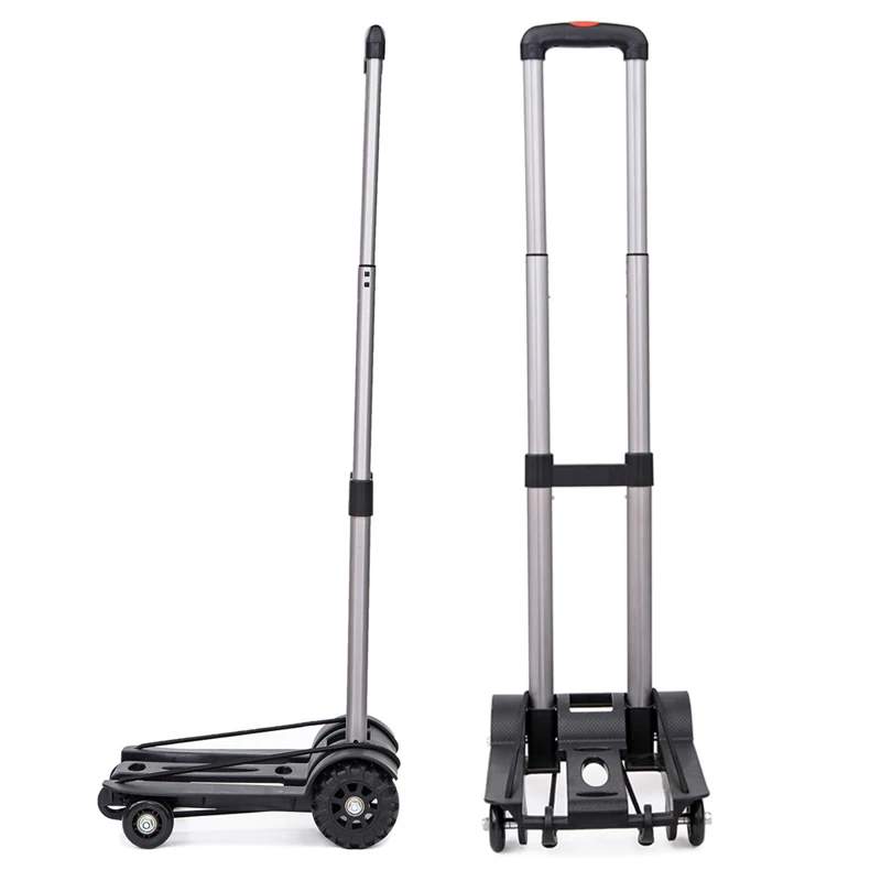 40kg Heavy Duty Foldable Hand Sack Wheel 접이식카트 Trolley Folding Truck Barrow Cart Travel Luggage Shopping Cart Portable 카트 Car