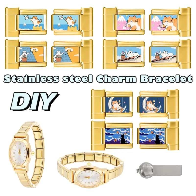 Retro Cartoon Watch Stainless Steel Bracelet