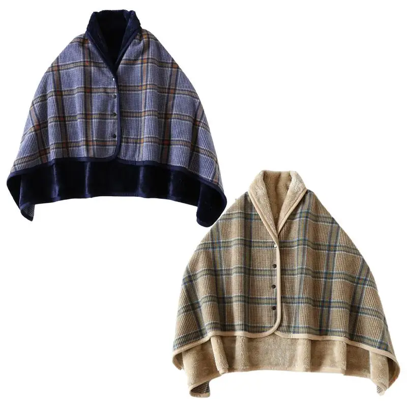 

Теплое Двухслойное одеяло с пуговицами, 100x140 см