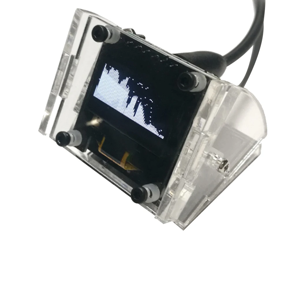 Mini 0.96 Pollici Oled Stereo Music Spectrum Display Analyzer Amplificatore Indicatore Di Livello Audio Analizzatore Di Ritmo (Con Scatola)