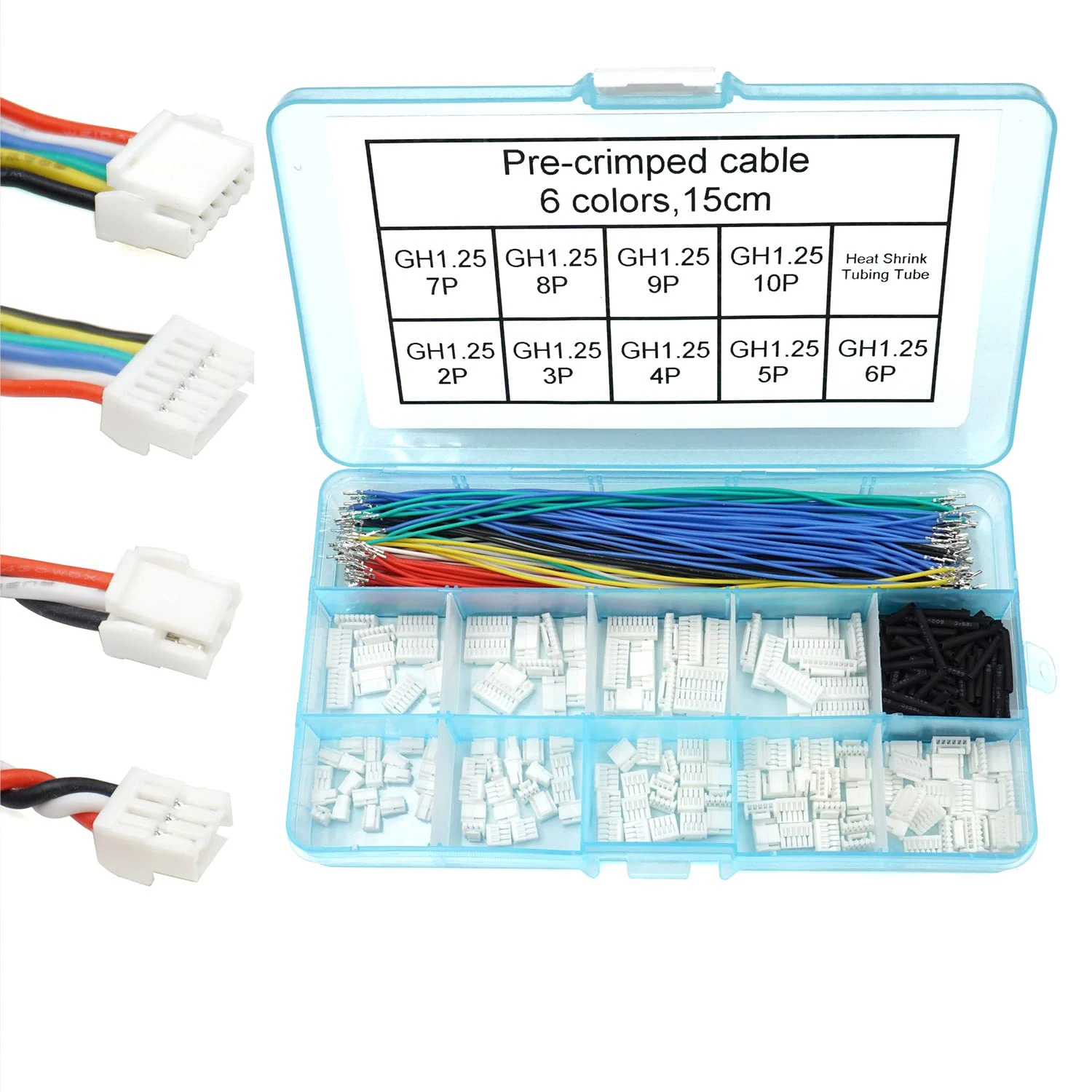 2.54mm XH Connector Socket Kit Pre-Crimped Cable Wire 2 3 4 5 6 7 Pin Housing JST Adapter Cable Male Female Compatible wire connector