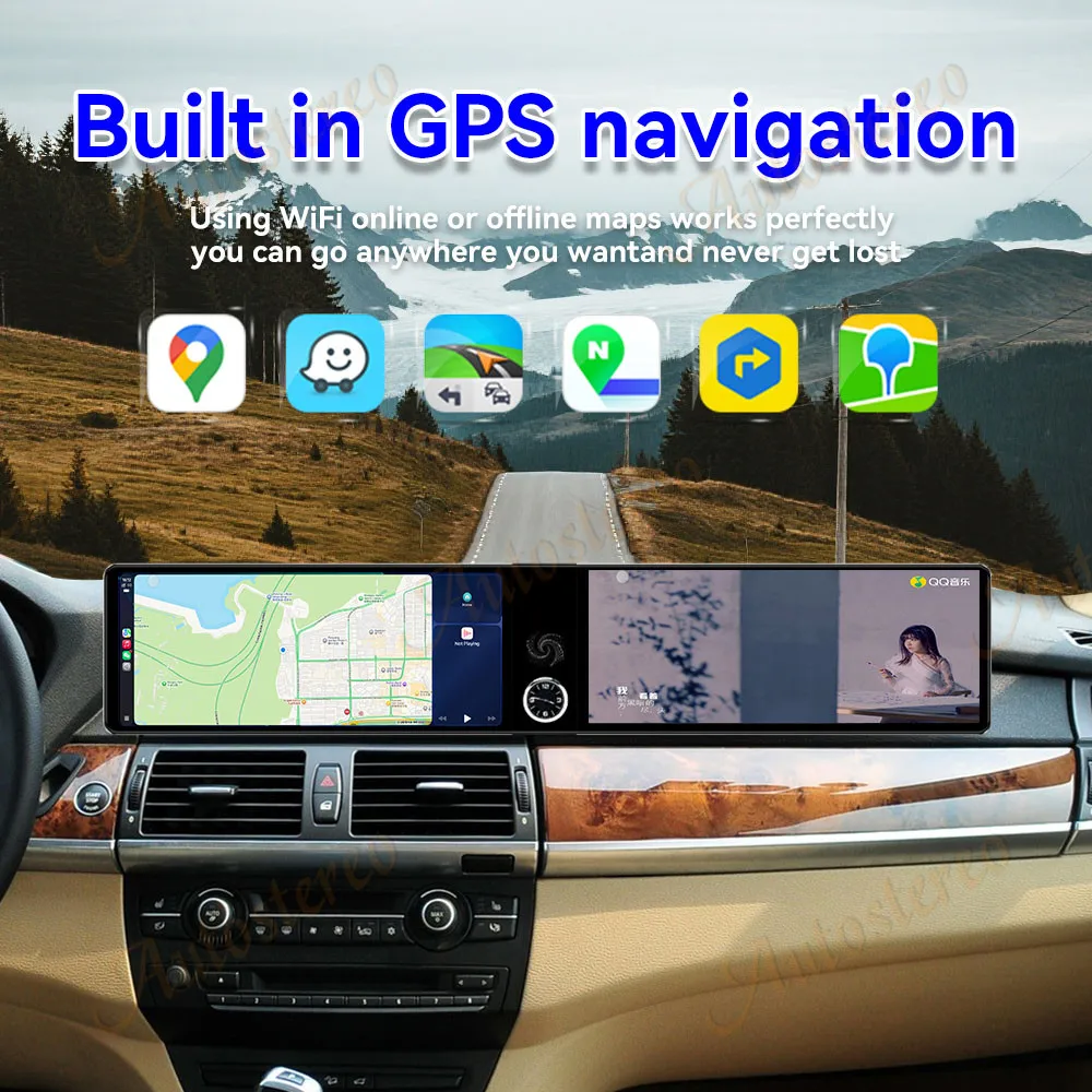 Dual Screen Android14 Car Radio Carplay Screen For BMW X5 E70 X6 E71 X6M X5M 200