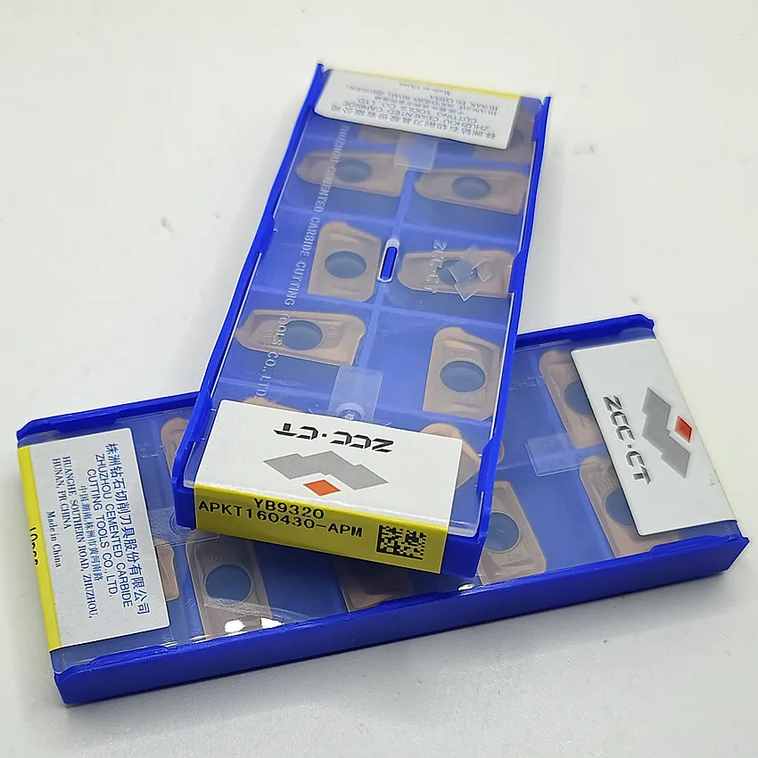 ZCC Carbide Milling Inserts 10-Pack - APKT160412-APM YB9320 For