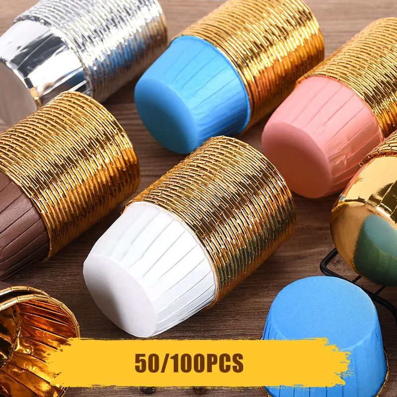 

50pcs Cupcake Paper Cups Multipurpose Muffin Cup Liner DIY Cake Decorating Tools For Cookies Desserts Cup Kitchen Accessories