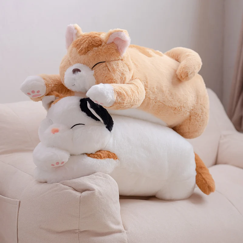 50cm Japan Lazy Cat Plush Doll Simulation Stuffed Animals Plushies Pillow Cute Soft Kids Toys for Girls Girlfriend Home Decor