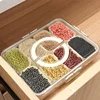4/8 Grids Food Divided Serving Tray with Lids Portable Fruits Nuts Candy Spice Refrigerator Storage Box Snack Food Container 6