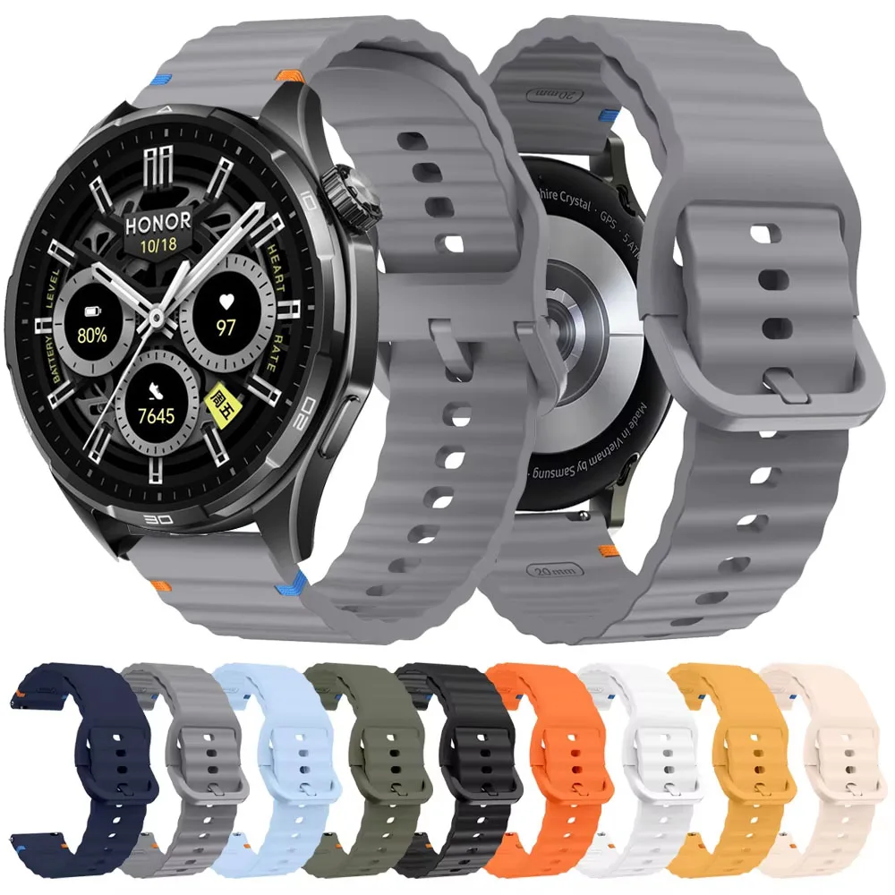 Versatile Silicone Watch Strap in Multiple Sizes (18mm, 20mm, 22mm)