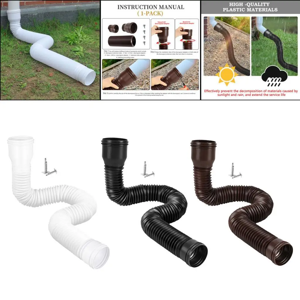 Rain Gutter Downspout Extension for Improved Water Dispersal