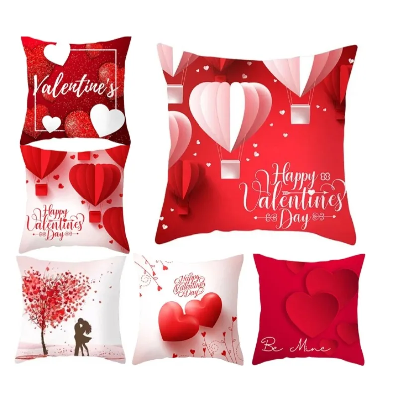

Home Decoration Love Balloon Pillowcase Romantic Cherry Blossom Tree Cushion Cover Cojines 45x45 Add A Festive Atmosphere DFa6