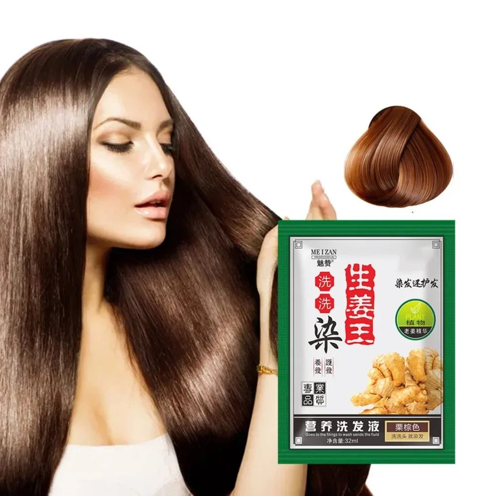 Hair Dye Shampoo,Hair Color Dye,Hair Dye Shampoo Instant Hair Color Change Long Lasting Natural Ginger Extracts