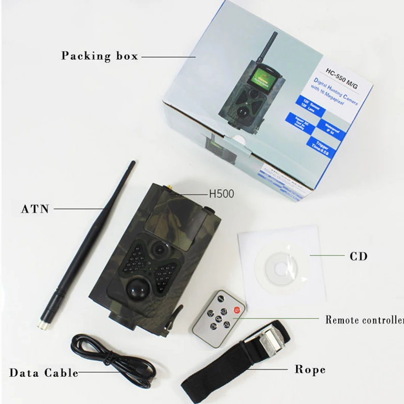HC-550M 2G MMS Hunting Trail Camera Infrared Night Vision Camera for Wildlife Research & Farm Monitoring Real-time Transmission