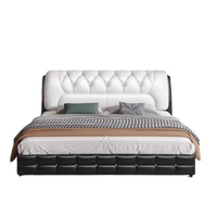 Chambre principale lit petit appartement moderne Simple lit De rangement Double Design Camas De Matrimonio dortoir meubles De maison 6