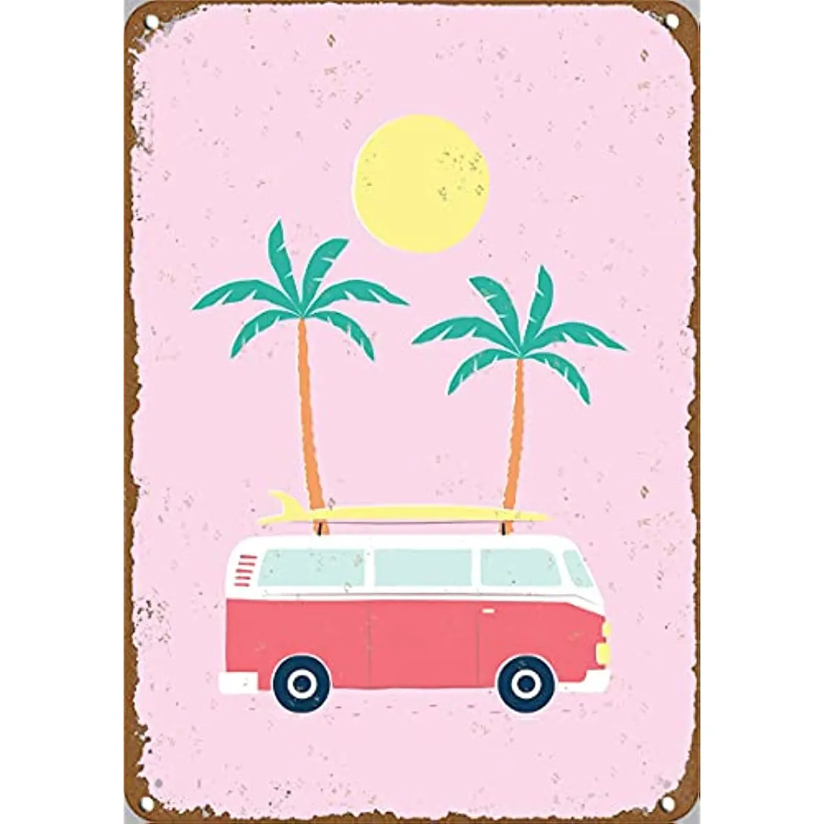 

Настенный металлический плакат в виде автобуса, 8x12 дюймов