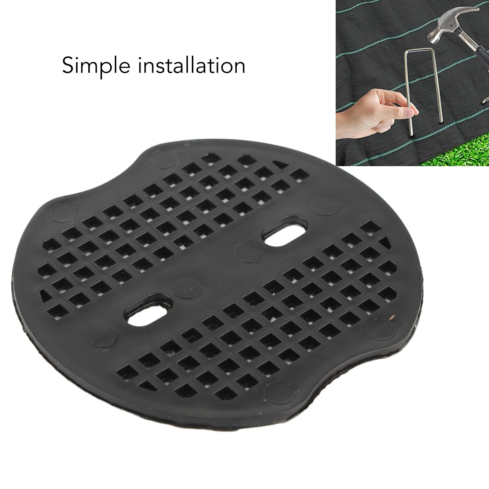 Landscape Plastic Gasket Garden Stakes Gasket Landscape Plastic Garden Stakes Pad for Weed Barrier Create Sturdier Hold