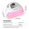 LED UV Light Dryer for Nails Gel Polish with 81 LEDs 4 Timer Setting LCD Display Screen Auto Sensor Professional Nail Light 2