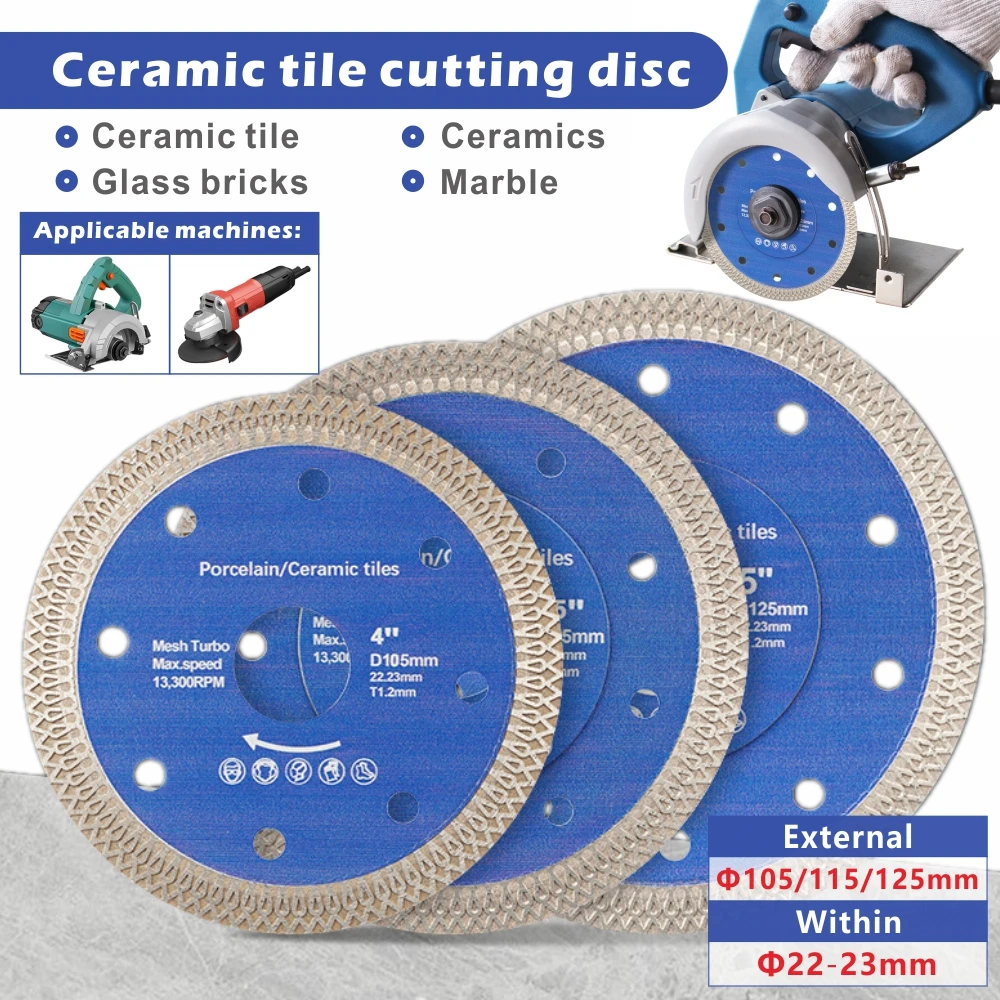 

Diamond Cutting Disc Tile Ceramic Marble Dry Cutting And Grinding Circular Saw Blade Power Rotory Tool Accessories 105/115/125mm