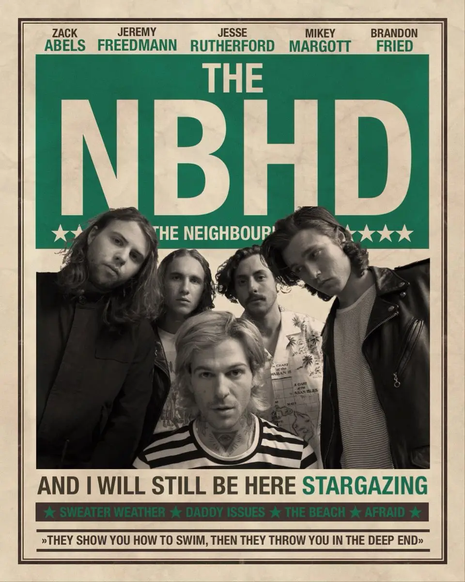 Vintage The Neighbourhood Album Art Poster - Minimalist Canvas Painting