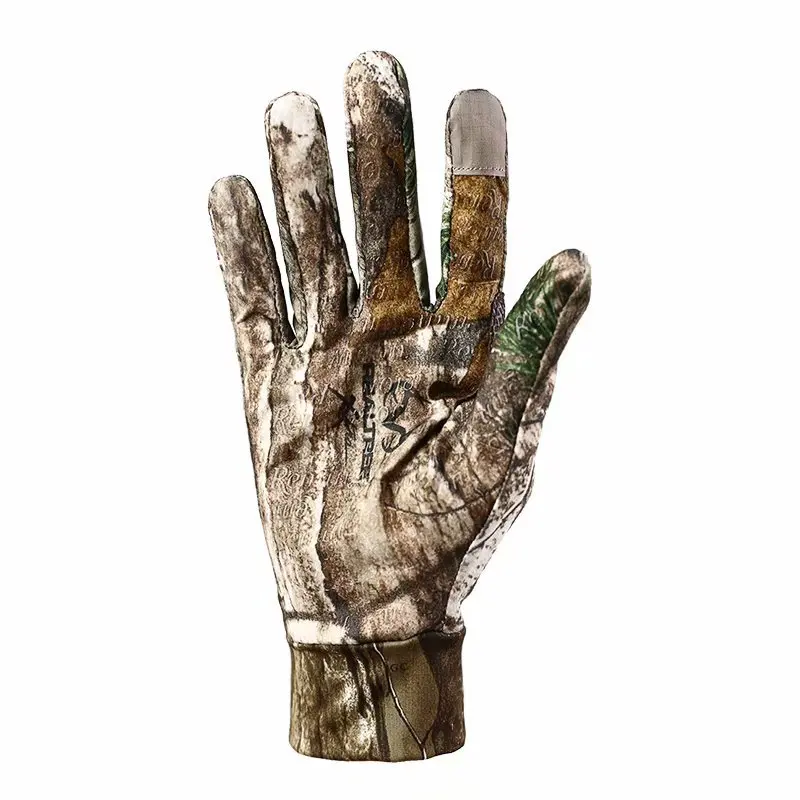 Hunting Camo Gloves Tactical Bionic Elastic Touch Screen Gloves Shooting Anti-Slip Fishing Camouflage Full Finger work gloves sports gloves finger gloves tactical gloves