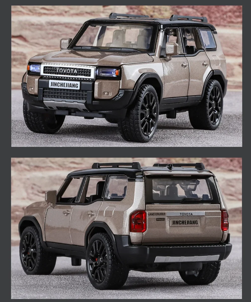 1:32 Toyota Land Cruiser Prado Suv Alloy Die Cast Toy Car Model Sound And Light Children'S Toy Collectibles