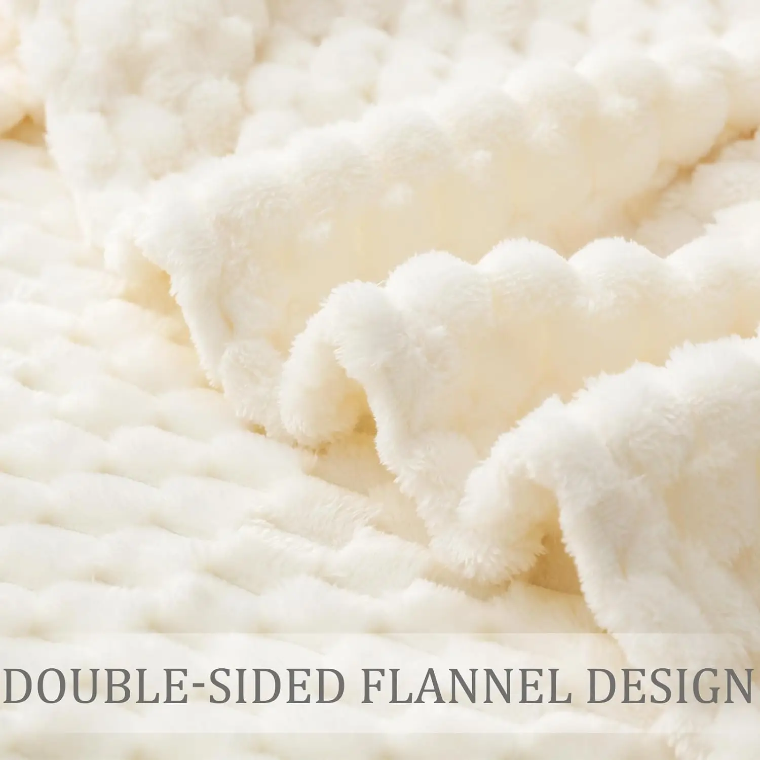 Flannel Fleece Throw Blanket Soft Blanket Beige 3D Imitation Turtle Shell Jacquard Fleece Blanket Decorative Fuzzy Cozy Throw 5