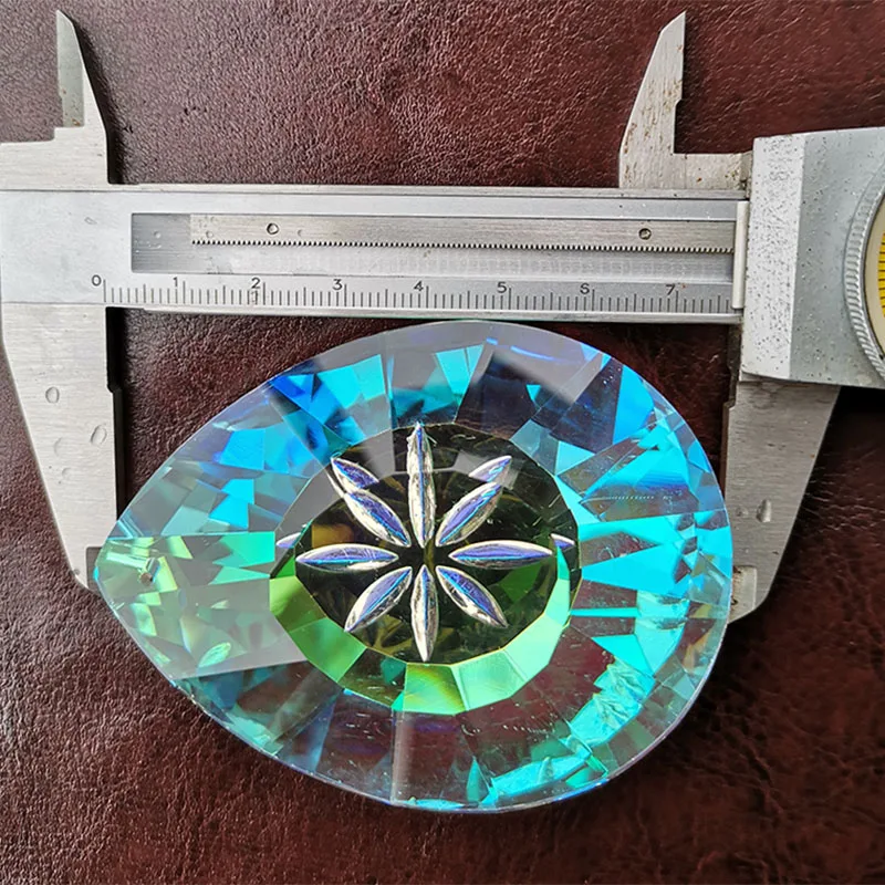 76mm Crystal Suncatcher Rainbow Chandelier Prism Parts Hanging Pendant Home DIY Wedding Window Decoration Figurine Ornament